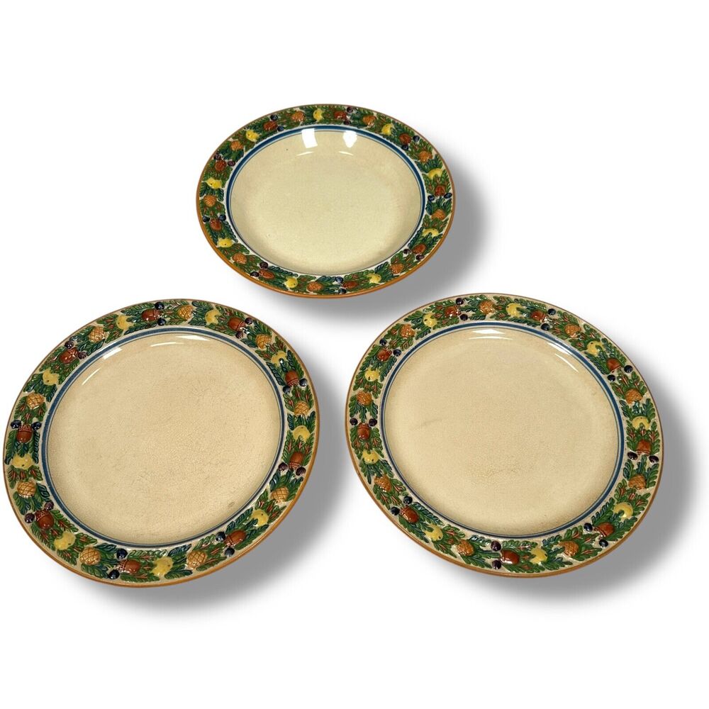 Royal Adams Titian Ware Della Robbia Luncheon Plates & Shallow Salad Bowl Lot